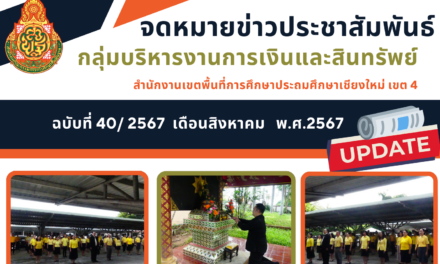 จดหมายข่าวประชาสัมพันธ์ ฉบับที่ 40 ลงวันที่ 19 สิงหาคม 2567