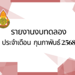 รายงานงบทดลองประจำเดือนกุมภาพันธ์ พ.ศ.2568