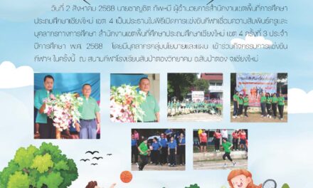 การแข่งขันกีฬาเชื่อมสัมพันธ์ครูและบุคลากรทางการศึกษา สพป.เชียงใหม่ เขต 4 ครั้งที่ 3 ประจำปี พ.ศ. 2568