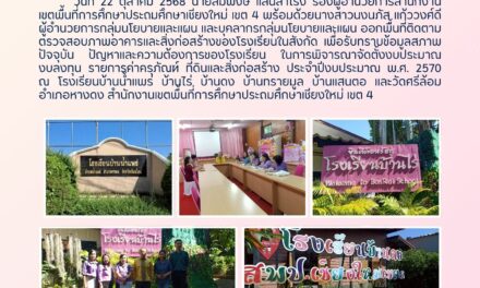 การออกพื้่นที่ติดตามตรวจสภาพอาคาร และสิ่งก่อสร้างของโรงเรียนในสังกัด