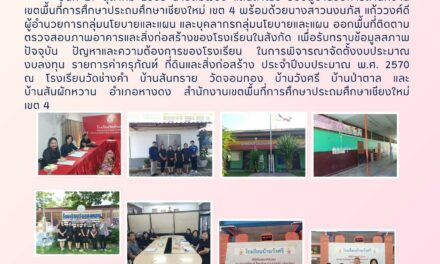 การออกพื้นที่ติดตามตรวจสภาพอาคาร และสิ่งก่อสร้างของโรงเรียนในสังกัด